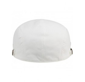 Newsboy Caps Unisex Cotton Fashion Ivy Cap - White - C4116IF4ADZ $13.21