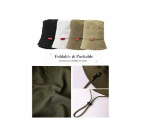 Sun Hats Womens UPF50+ Summer Sunhat Bucket Packable Wide Brim Hats w/Chin Cord - 00711_army Green - CQ182OCQ2Q9 $22.01