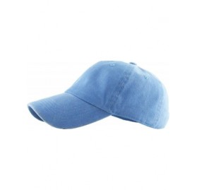 Baseball Caps Classic Washed Pigment Cotton Dad Hat Adjustable Unconstructed Plain Cap - 11- Light Blue - CM18GE50R9K $11.90