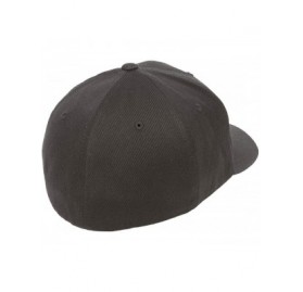 Baseball Caps Flexfit Premium Wool Blend Ballcap - Stretch Fit- Original Baseball Cap w/Hat Liner - Black - C618H9K5N8S $16.38