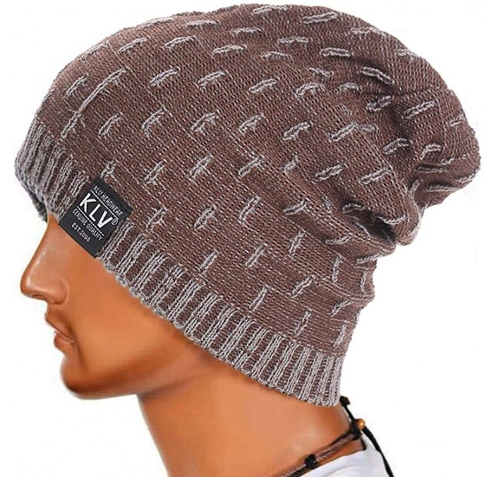 Skullies & Beanies Winter Fall Knitted Ski Hats Unisex Warm Cap Bonnet Soft Skullies Beanies - Coffee - CJ18HOC5TOD $7.78