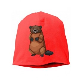 Skullies & Beanies Headscarf Lifelike Groundhog Hip-Hop Knitted Hat for Mens Womens Fashion Beanie Cap - Red - CM18IG22K5Q $1...