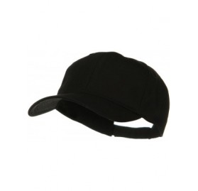 Baseball Caps New Big Size High Profile Twill Cap - Black - C711XBROBFV $17.45