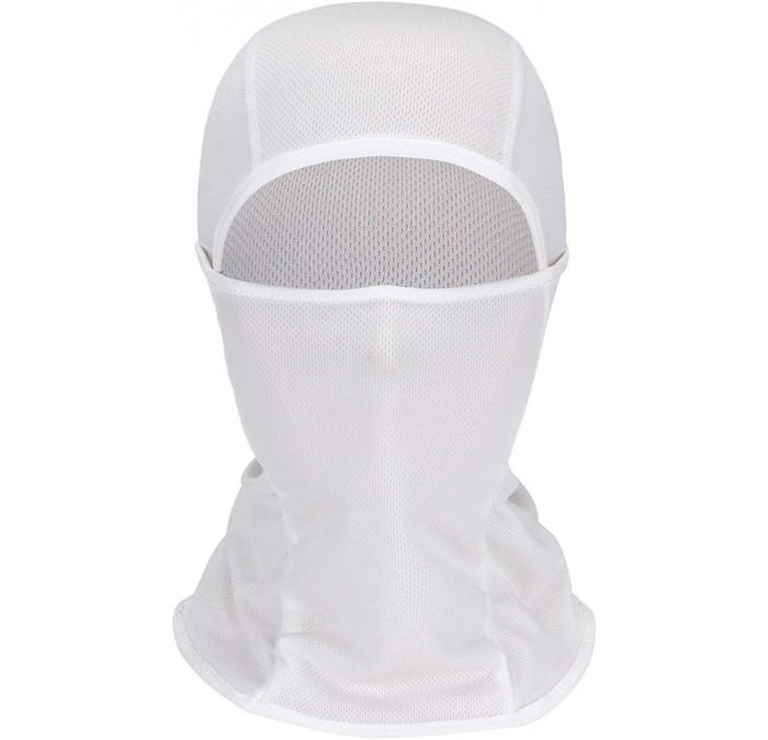 Balaclavas Balaclava Face Mask for Men Women Motorcycle Windproof Face Cover Ninja Mask - White - CY1983XI9M8 $26.86