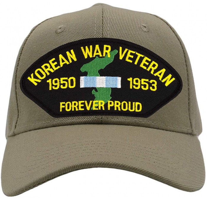 Baseball Caps Korean War Veteran - Forever Proud Hat/Ballcap Adjustable One Size Fits Most - Tan/Khaki - C718OQWW9LW $28.61