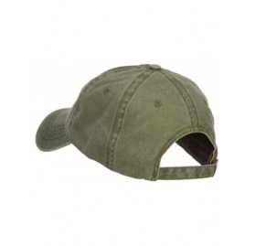 Baseball Caps US Army Veteran Military Embroidered Washed Cap - Olive - CT17YNZ7DNR $16.67