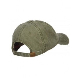 Baseball Caps US Army Veteran Military Embroidered Washed Cap - Olive - CT17YNZ7DNR $16.67