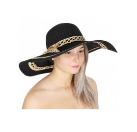 Sun Hats Beach Hats for Women - Wide Brim Summer Sun hat - Floppy Paper Straw UPF Sun Protection - Travel Outdoor Hiking - CX...