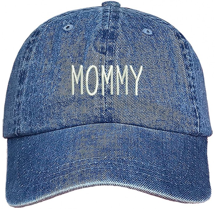 Baseball Caps Mommy Dad Hat - Denim (Mommy Dad Hat) - CQ18EY73T36 $15.85