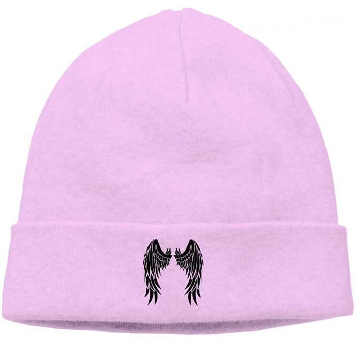 Skullies & Beanies Hip-Hop Knitted Hat for Mens Womens Evil Angel Wings Unisex Cuffed Plain Skull Knit Hat Cap Head Cap - Pin...