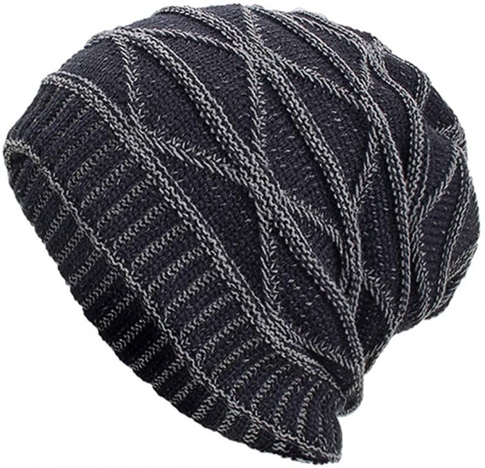 Skullies & Beanies Fashion Unisex Knit Cap Hedging Head Hat Beanie Cap Warm Outdoor Hat - Yb-navy - CD194T6UXO2 $11.59