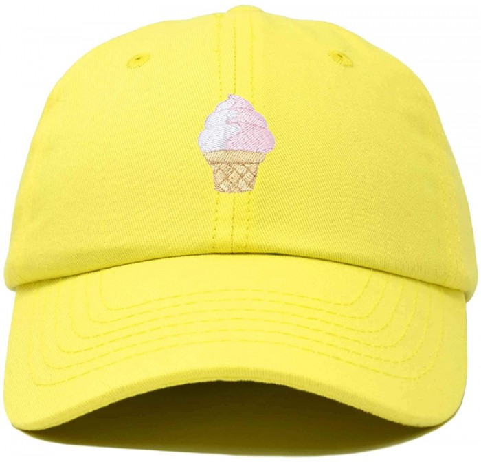 Baseball Caps Soft Serve Ice Cream Hat Cotton Baseball Cap - Minion Yellow - CQ18LL2TN3Y $24.53