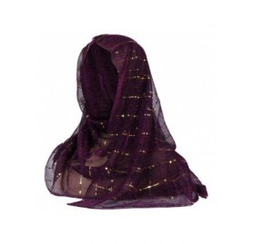 Skullies & Beanies Muslim Hijab Caps for Women-Newly Fashion Gold Glitter Multicolor Long Headscarf Shawl for Hair Loss Cap -...