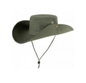 Sun Hats Choies Unisex Outdoor Waterproof Boonie Hat Sun Protection Wide Brim Breathable Fishing Sun Hat - Army Green - CC180...