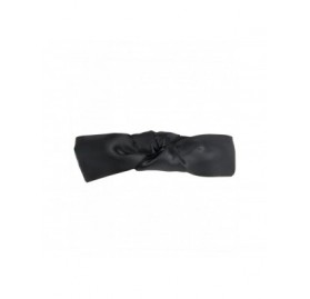 Headbands Girl's Satin Headband - Holiday Ribbon Bow - Black - Black - CK11TL6AEGP $12.90