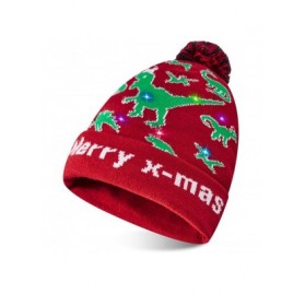 Skullies & Beanies Led Christmas Hat Adult Kids Light Up Warm Cap Xmas Knit Winter Beanie - Multicoloured-015 - CL18YH44Y8D $...