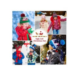Skullies & Beanies Led Christmas Hat Adult Kids Light Up Warm Cap Xmas Knit Winter Beanie - Multicoloured-015 - CL18YH44Y8D $...