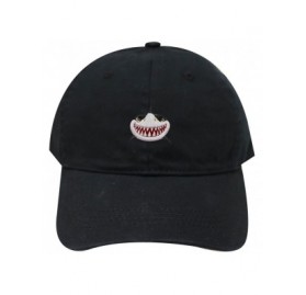 Baseball Caps Shark Face Cotton Baseball Dad Caps - Black - CV17YEA535Q $14.98