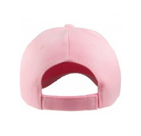 Baseball Caps Plain Blank Baseball Caps Adjustable Back Strap Wholesale Lot 6 Pack - Pink - CP180Z9QSHW $15.61