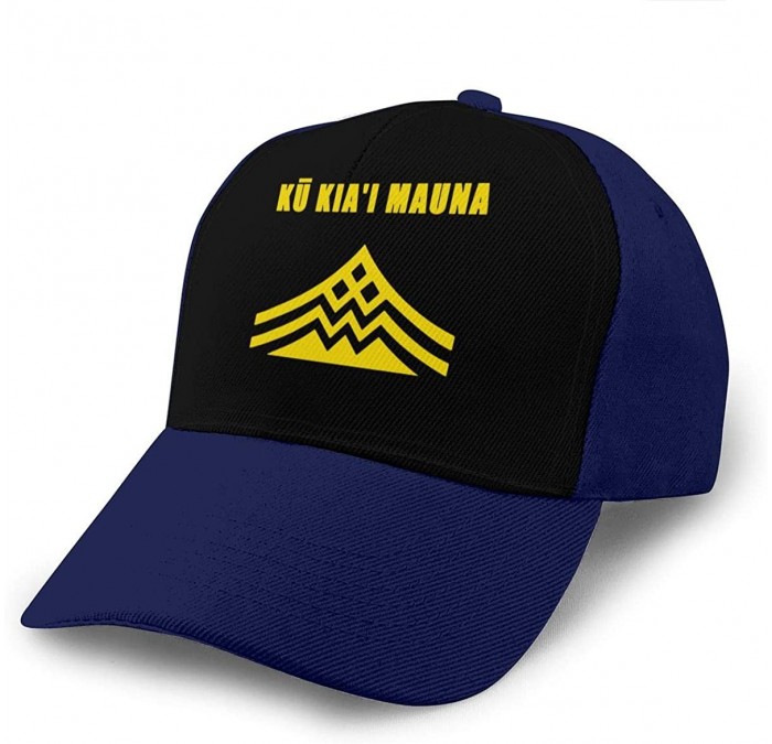 Cowboy Hats Ku Kiai Mauna Kea Men Retro Adjustable Cap for Hat Cowboy Hat - Navy - CX18YCK9SX6 $53.62