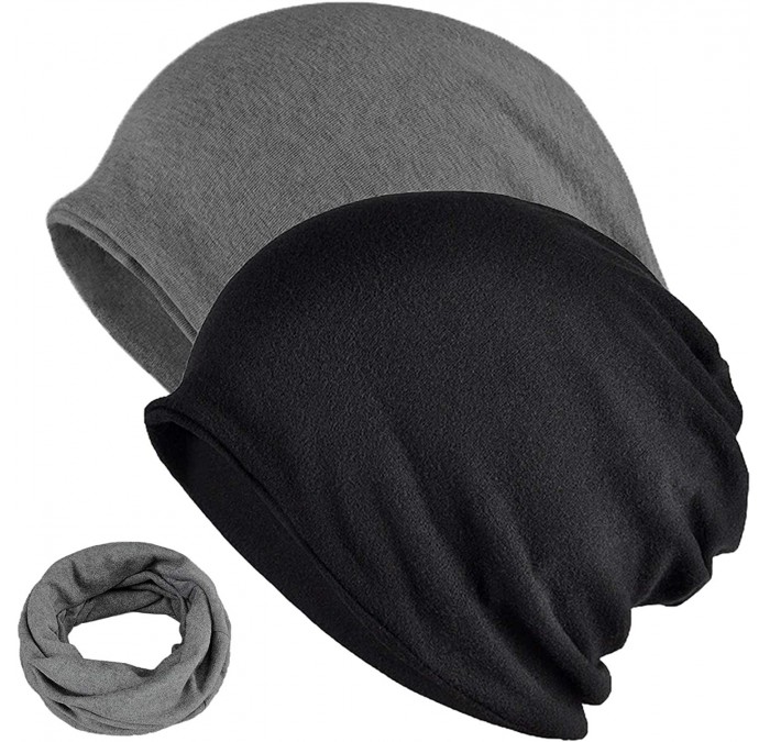 Skullies & Beanies Slouchy Pony Tail Beanie Dread Beanie Knit Loop Scarf Neckerchief Headband Dreadlocks Hat for Men Women - ...