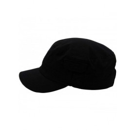 Baseball Caps Cadet Army Cap - Military Cotton Hat - Black2 - CH12GW5UUYT $8.69