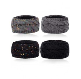 Cold Weather Headbands 4 Pieces Cable Knitted Fleece Lined Headband Winter Warm Thick Ear Warmer Headband for Women - Color S...