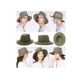 Sun Hats Packable Unisex Fishing Sun Hat Outdoor Safari Panama SPF 50 Travel for Men Women 56-61cm - Olive_00706 - CB18R32WXE...