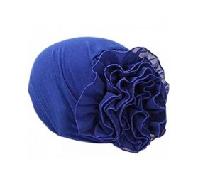 Skullies & Beanies Stay Beautiful Women Chemo Head Stretch Wrap Hat - Hair Loss Beanie Turban Cancer Pleated Cap - Royal Blue...