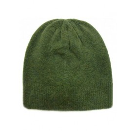 Skullies & Beanies Knitted Warm and Soft Premium Wool Mix Skull Cap Beanie Hat for Men and Women - Oatmeal/Green - CA18HWE0CT...