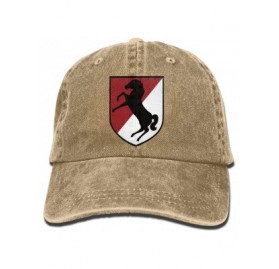 Cowboy Hats 11th Armored Cavalry Regiment Patch Trend Printing Cowboy Hat Fashion Baseball Cap for Men and Women Black - CL18...