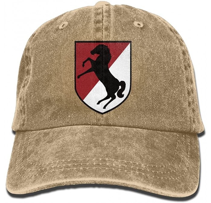 Cowboy Hats 11th Armored Cavalry Regiment Patch Trend Printing Cowboy Hat Fashion Baseball Cap for Men and Women Black - CL18...