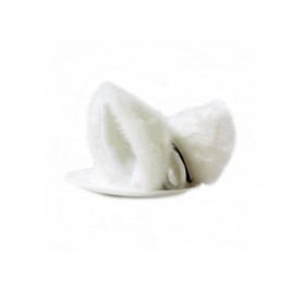 Headbands Cat Fox Long Fur Ears Hair Clip Headwear Headband Cosplay Halloween Costume Orecchiette (White with White inside) -...