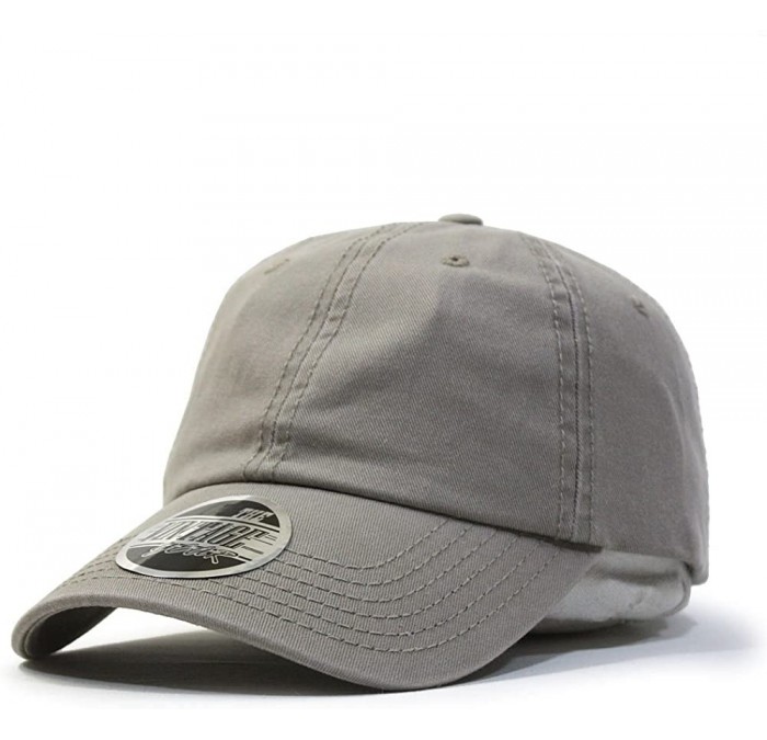 Baseball Caps Classic Washed Cotton Twill Low Profile Adjustable Baseball Cap - Dark Khaki - CO128GCV68P $22.64