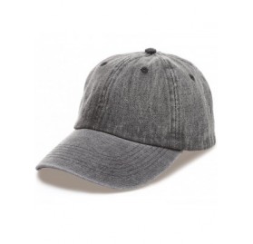 Baseball Caps Casual 100% Cotton Denim Baseball Cap Hat with Adjustable Strap. - Black - CK18C2M35OG $14.78