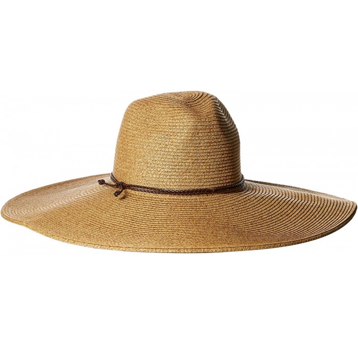 Sun Hats Women's Floppy Sun Hat with Pinched Crown and Twisted Band - Natural - CA126AORFIF $79.72