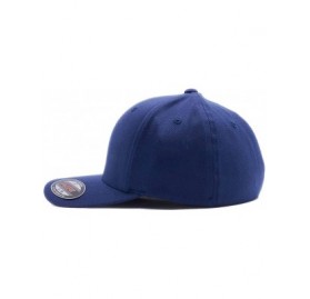 Baseball Caps Farm Logo with Your own Words Embroidered Flexfit 6477 Wool Blend hat. - Navy - C1180K7UHQT $17.48