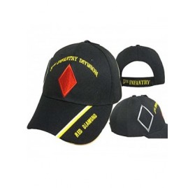 Baseball Caps 5th Infantry Division Red Diamond Shadow Cap U.S Army Acrylic Licensed Black Embro Cap Hat - CA189TAAWX2 $12.66