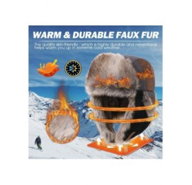 Bomber Hats Unisex Winter Trapper Hat Faux Fur Windproof Ushanka Russian Hunting Hat Outdoor Ski with Ear Flap - 67191black -...
