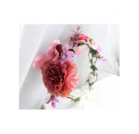 Headbands Flower Wreath Headband Floral Hair Garland Flower Crown Halo Headpiece Boho with Ribbon Wedding Party Photos - 26 -...