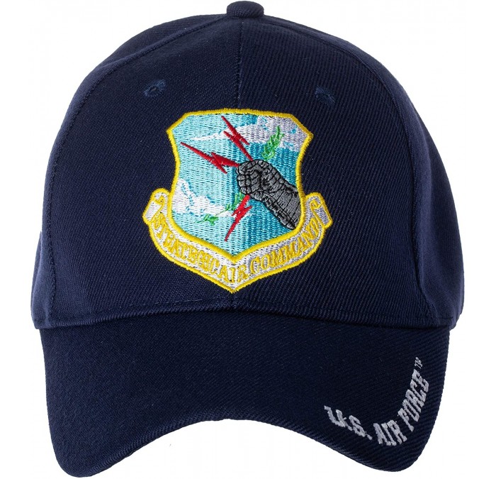 Baseball Caps Officially Licensed US Air Force Strategic Air Command Embroidered Adjustable Baseball Cap Blue - CI18K4NW6DS $...