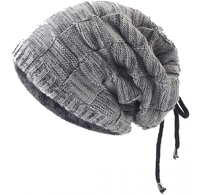 Skullies & Beanies Ponytail Messy Bun Beanie Hat Multipurpose Warm Winter Hat Scarf for Men and Women - Grey - CA18YD93H3K $1...