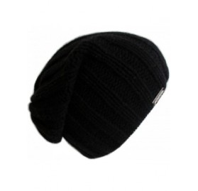 Skullies & Beanies Classic Slouchy Cashmere Hat CSH-2 - Black - CY125UCKXQ5 $32.16