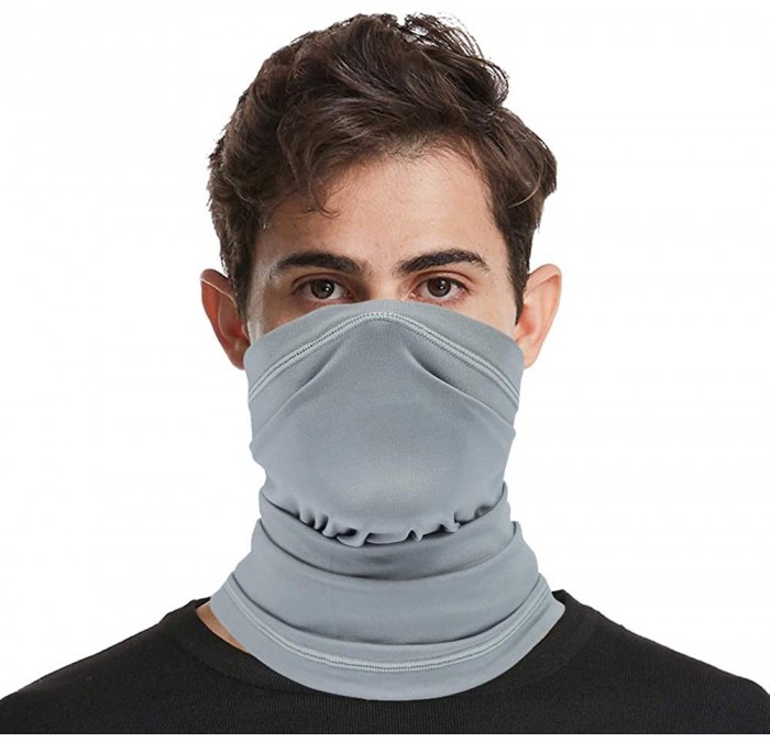 Balaclavas Summer Neck Gaiter Scarf- Cooling Cycling Mask- Breathable Fishing Mask Face Bandana - Light Gray - CN198ODYC8M $2...