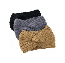 Cold Weather Headbands Womens Winter Knitted Headband Soft Crochet Knotting Hair Band Turban Headwrap Hat Cap - CE1928HDTKR $...