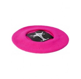 Berets 100% Wool Fashion Beret - Hot Pink - CR128XVO4FV $7.67