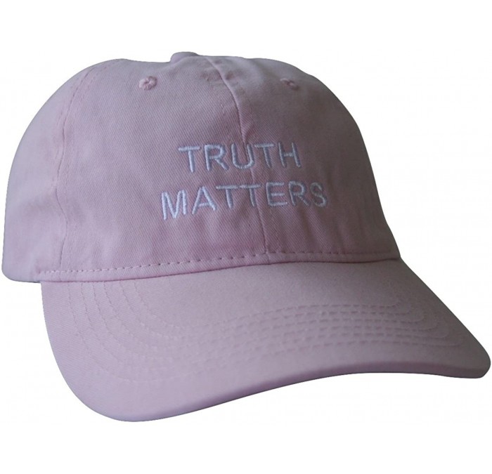 Baseball Caps Truth Matters Cap Hat - Slate Blue & White - Pink & White - CL182E446OY $23.55