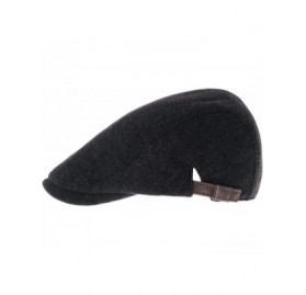 Newsboy Caps Wool Soft Melange Simple Newsboy Hat Flat Cap SL3126 - Charcoal - CE128MYVX2B $27.74