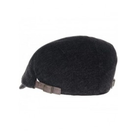 Newsboy Caps Wool Soft Melange Simple Newsboy Hat Flat Cap SL3126 - Charcoal - CE128MYVX2B $27.74
