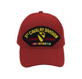 Baseball Caps 1st Cavalry Division - Vietnam Veteran Hat/Ballcap Adjustable One Size Fits Most - Red - CV18L9WK8RH $21.75